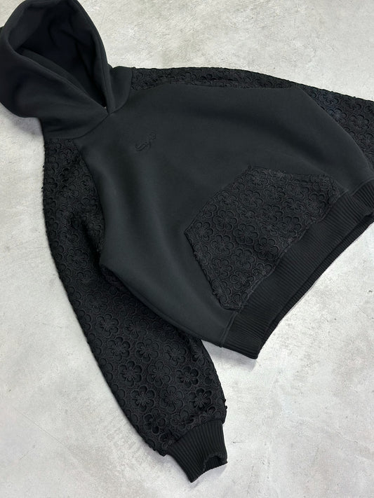 BLACK FLOWERS HOODIE