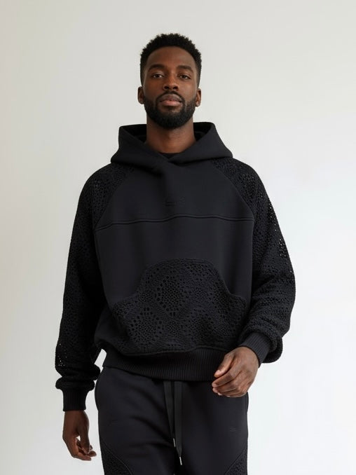 BLACK FLOWERS HOODIE