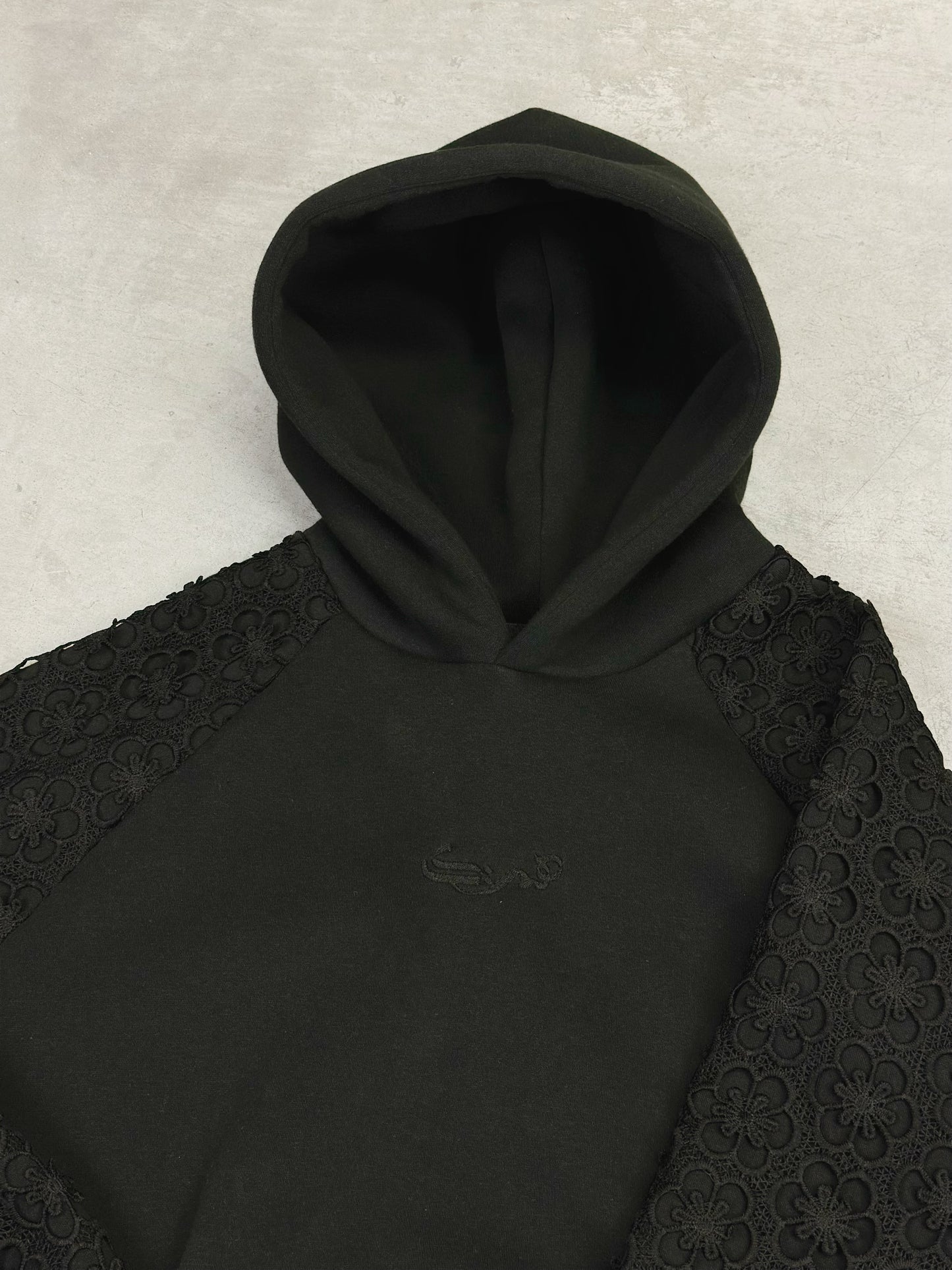 BLACK FLOWERS HOODIE