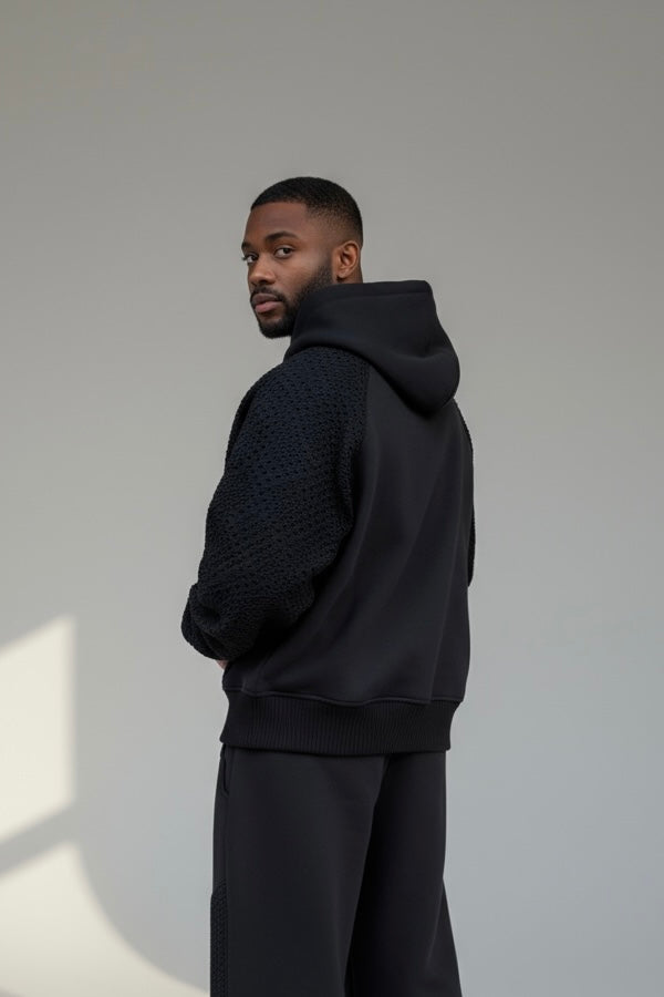 BLACK FLOWERS HOODIE