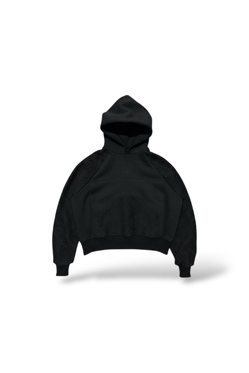 BLACK FLOWERS HOODIE